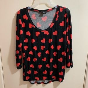 Cute heart pattern top